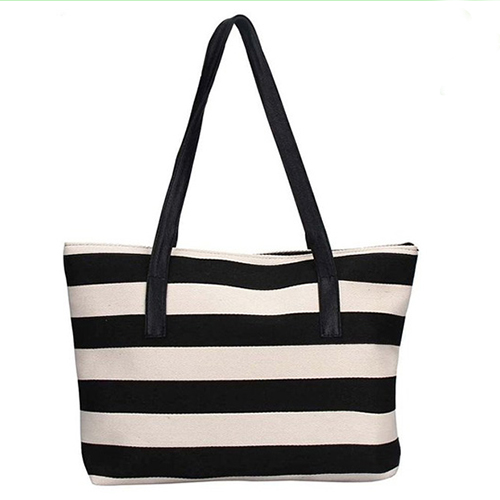 women fashion stripe handbag